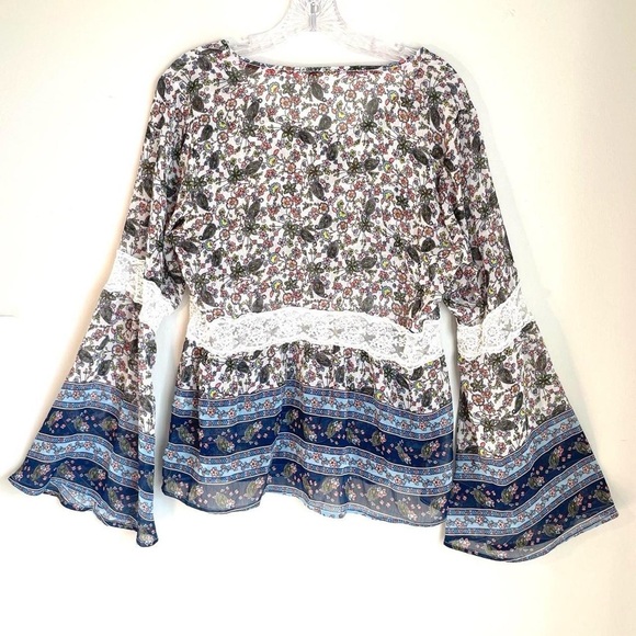 ✨ Boho Floral Lace Babydoll Top – XL - Picture 2 of 7